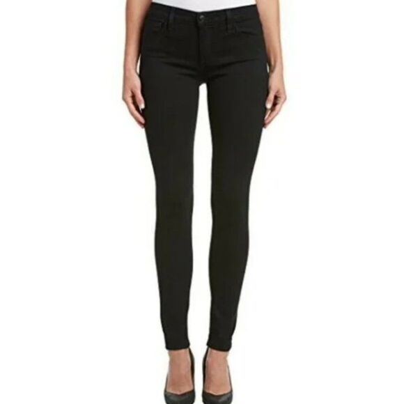 Joe's Jeans Black Angelyne Mid Rise Super Skinny Legging Jeans Size 26 - Picture 1 of 9